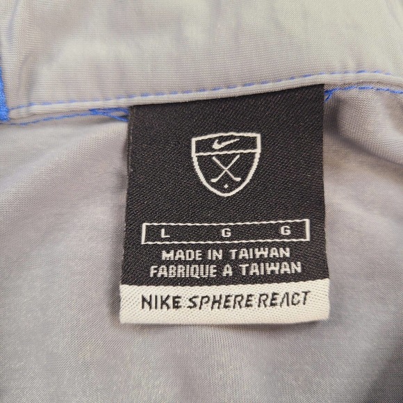 Nike Golf Shirt Mens Large Blue Sphere‎ React Short Sleeve Breathable Quick Dry - Picture 4 of 12